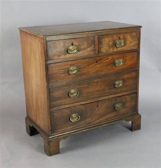 A George III mahogany chest, W.2ft 8in. D.1ft 6in. H.2ft 10in.
